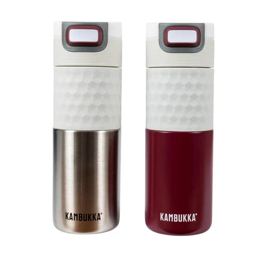 Kambukka Etna Pack of 2 Travel Mug 500ml - Red/Silver - LemonSalt