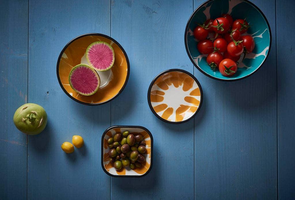 Kapka - A Little Colour Round Enamel Meze Plate - Turquoise Green (12cm) - LemonSalt