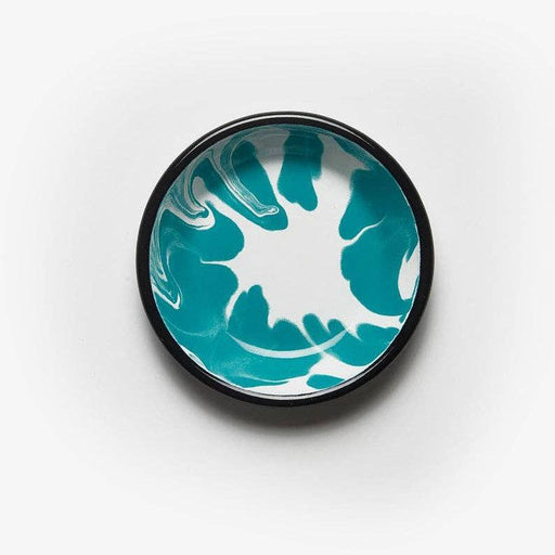 Kapka - A Little Colour Round Enamel Meze Plate - Turquoise Green (12cm) - LemonSalt