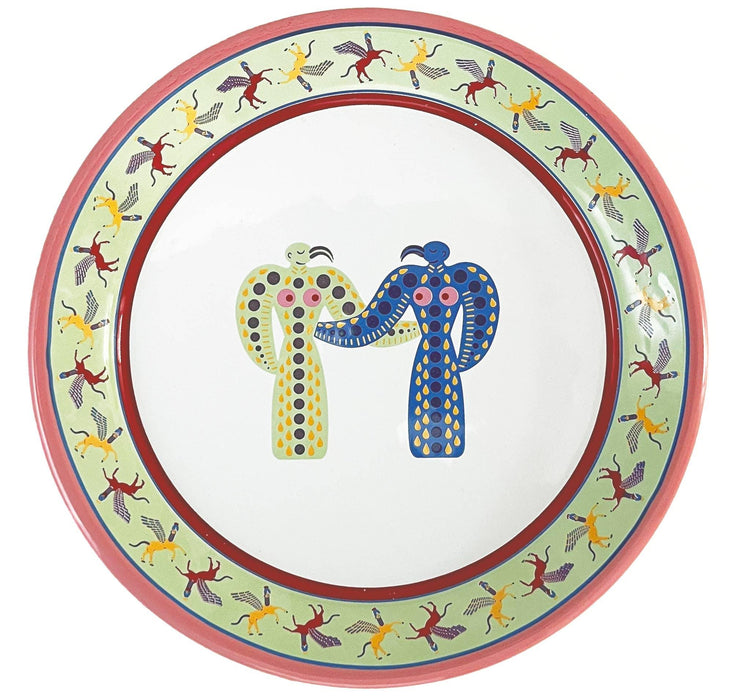 kapka-cosmogenesis-eagle-goddesses-pink-enamel-plate-25cm-lemonsalt-40643