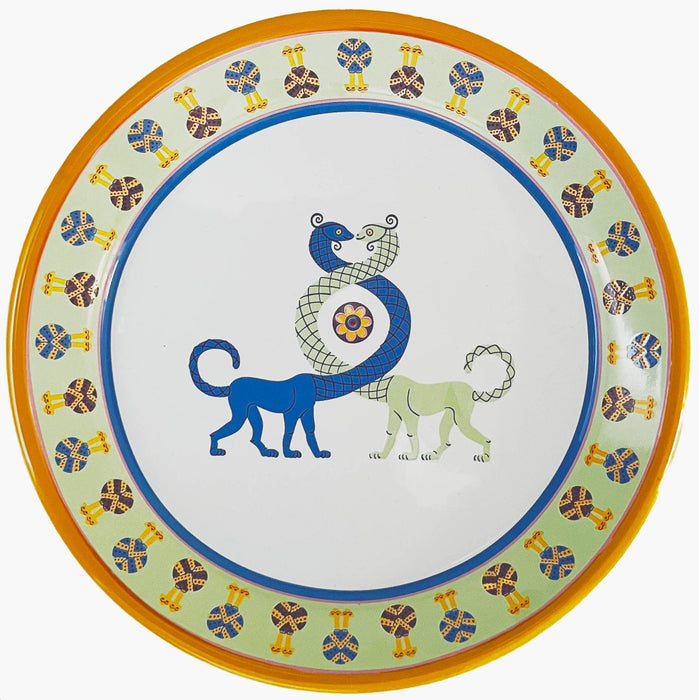 kapka-cosmogenesis-serpopard-yellow-enamel-plate-25cm-lemonsalt-91202