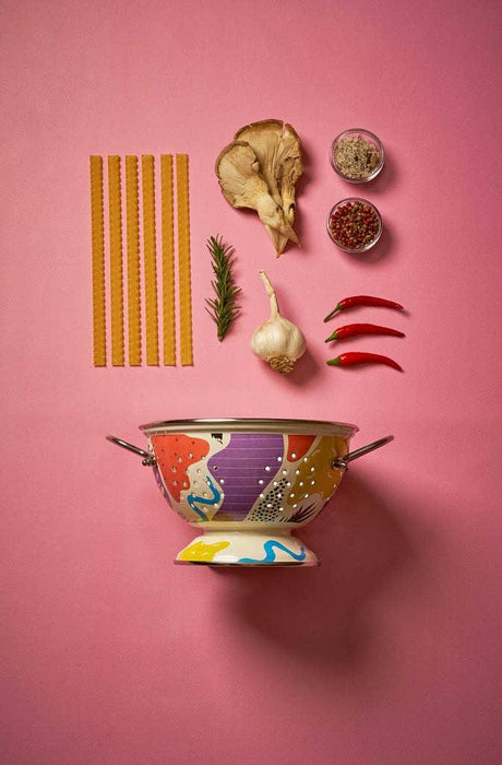 Kapka - Flashback Enamel Small Colander (22cm) - LemonSalt