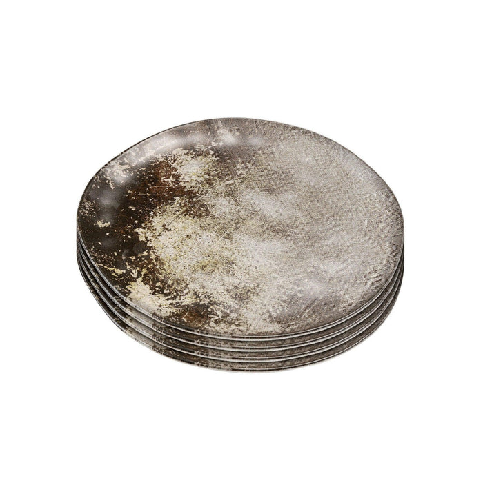 Kare Design - Plate Savannah Brown/Grey Matt 20cm (set of 4)