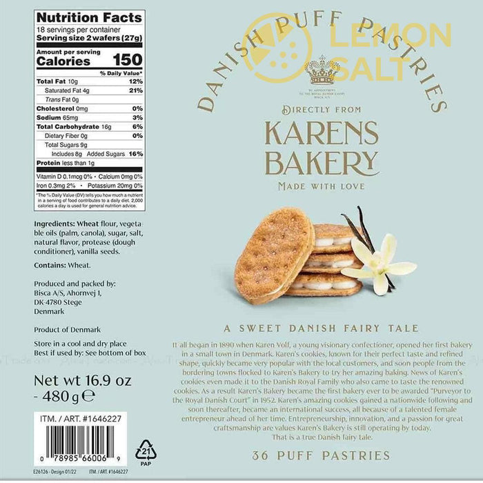 Karens Bakery Danish Puff Pastries (480g)