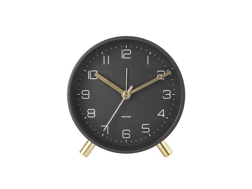 Karlsson Alarm Clock Lofty Metal Matt - Black - LemonSalt