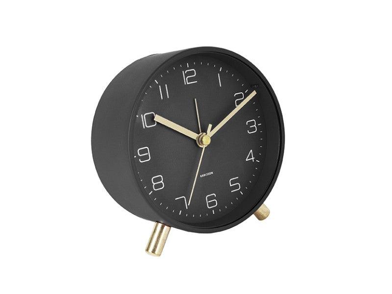 Karlsson Alarm Clock Lofty Metal Matt - Black - LemonSalt