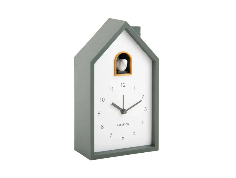 Karlsson Alarm Clock Modern Cuckoo - Jungle green - LemonSalt
