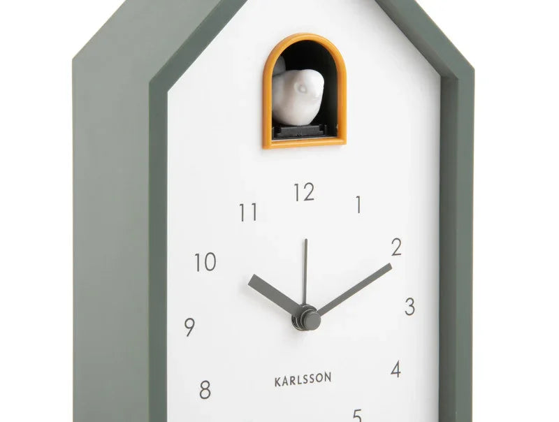 Karlsson Alarm Clock Modern Cuckoo - Jungle green - LemonSalt
