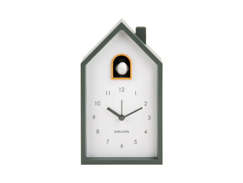 Karlsson Alarm Clock Modern Cuckoo - Jungle green - LemonSalt
