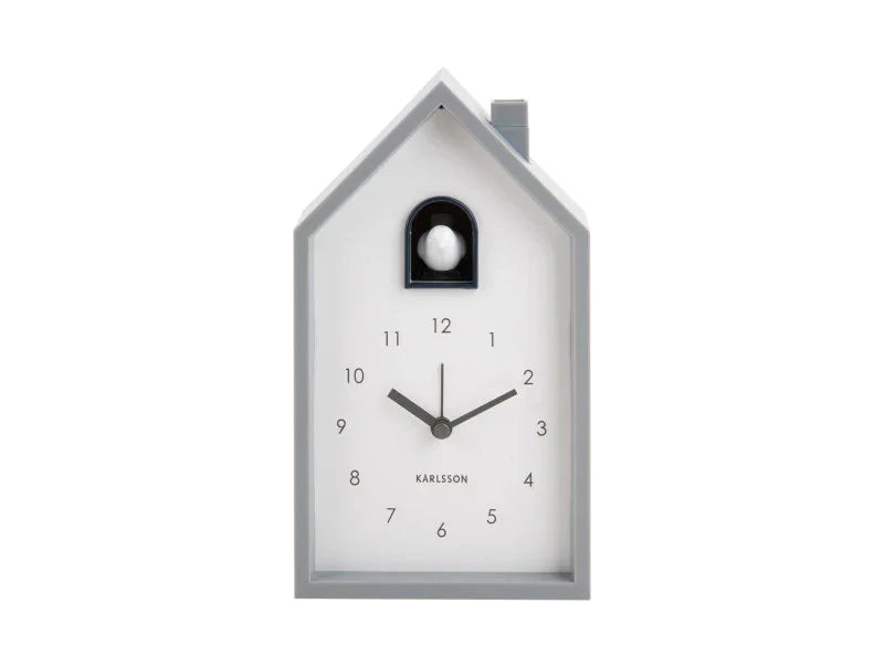 Karlsson Alarm Clock Modern Cuckoo - Mouse Grey - LemonSalt