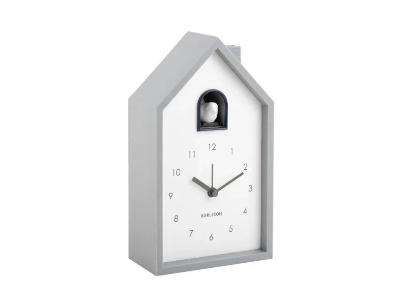 Karlsson Alarm Clock Modern Cuckoo - Mouse Grey - LemonSalt