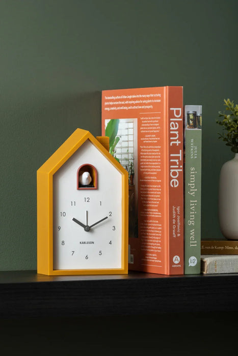 karlsson-alarm-clock-modern-cuckoo-yellow-ochre-lemonsalt-22132
