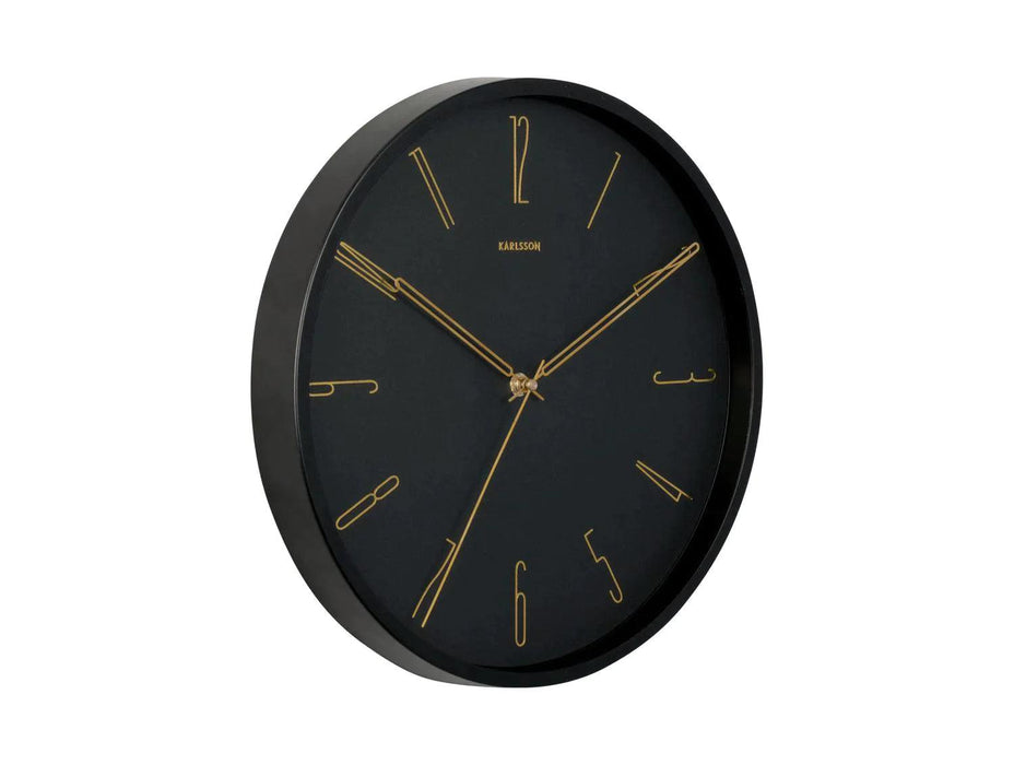 Karlsson Belle Numbers Wall Clock 35cm - Black | {{ collection.title }}