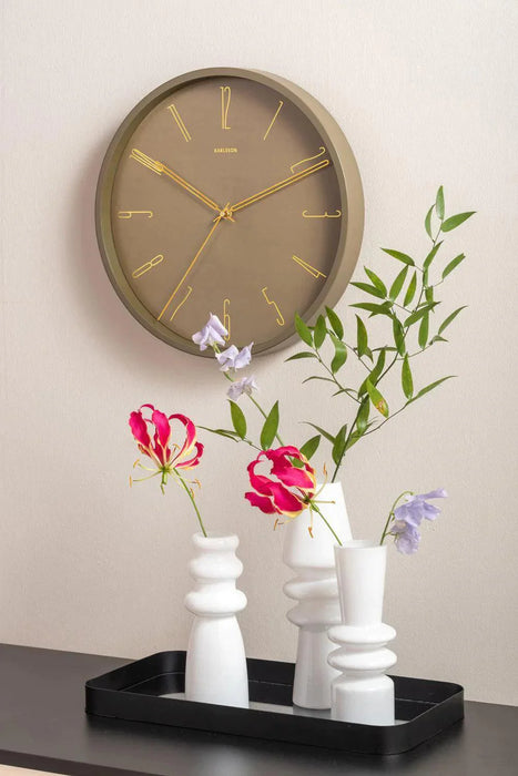 Karlsson Belle Numbers Wall Clock 35cm - Moss Green