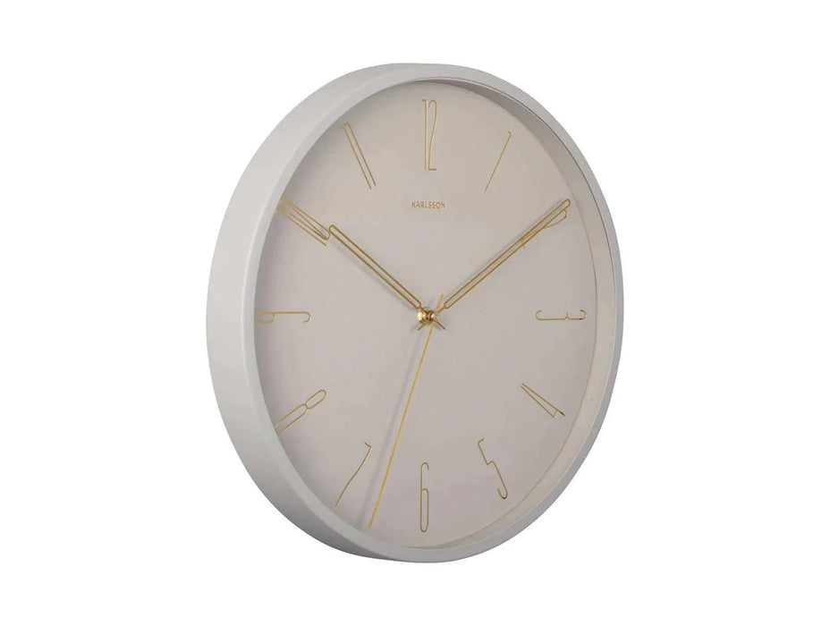 Karlsson Belle Numbers Wall Clock 35cm - Warm Grey