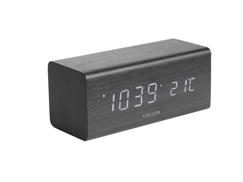 Karlsson Block Alarm Clock - Black