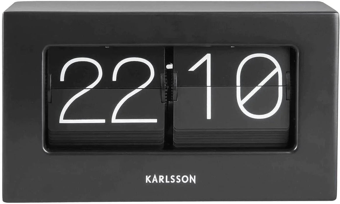 Karlsson Boxed Flip Table Clock - Black