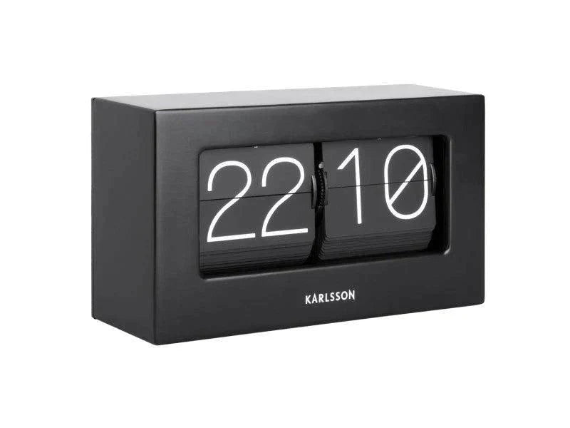 Karlsson Boxed Flip Table Clock - Black