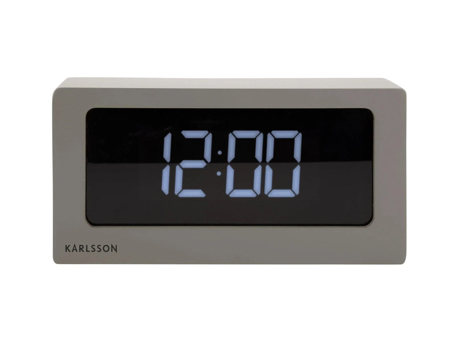 Karlsson Boxed LED Alarm Clock - Warm Grey