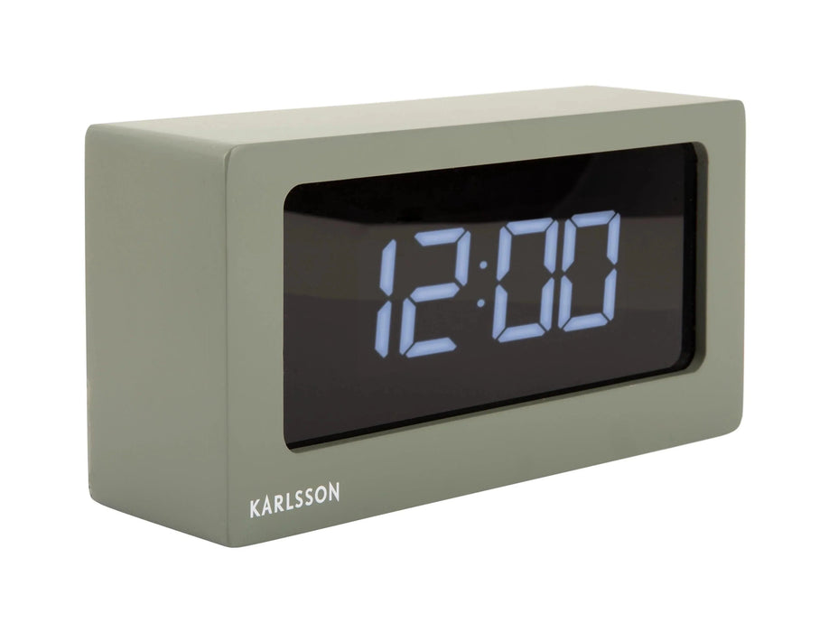 Karlsson Boxed LED Alarm Clock - Warm Grey