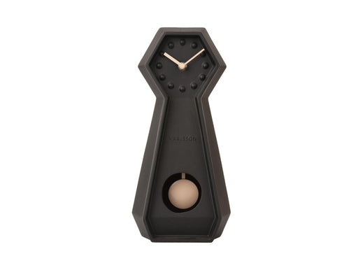 Karlsson Ceramic Genuine Pendulum Table Clock - Black | {{ collection.title }}