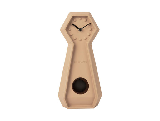 Karlsson Ceramic Genuine Pendulum Table Clock - Mid Brown | {{ collection.title }}