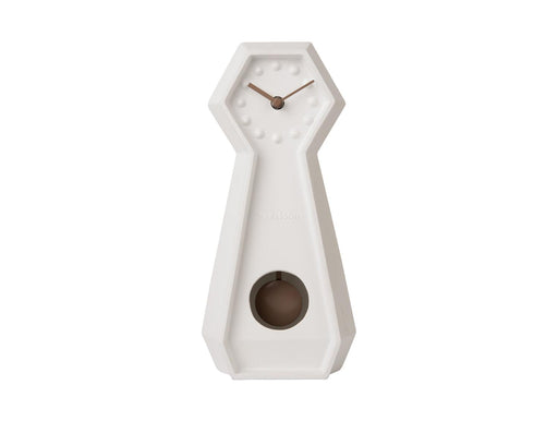 Karlsson Ceramic Genuine Pendulum Table Clock - White | {{ collection.title }}