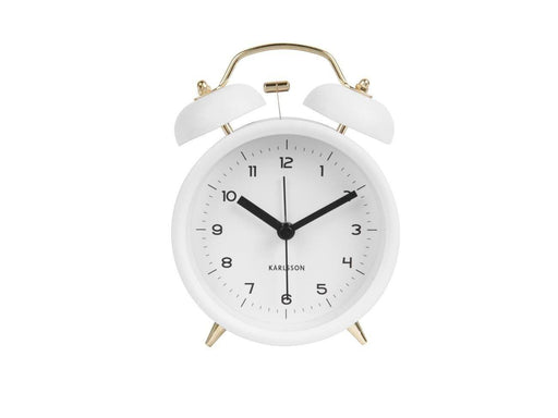 Karlsson Classic Bell Alarm Clock - White - LemonSalt