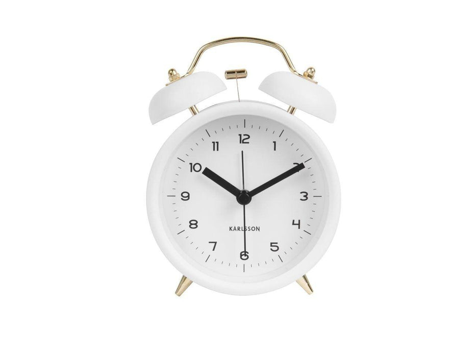 Karlsson Classic Bell Alarm Clock - White - LemonSalt
