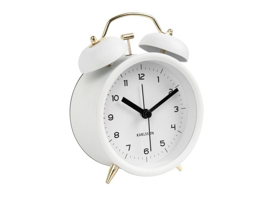 Karlsson Classic Bell Alarm Clock - White - LemonSalt