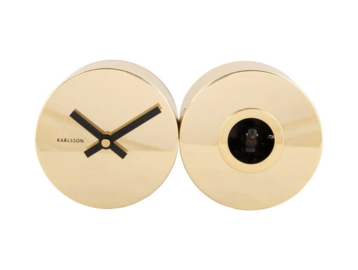 Karlsson Duo Cuckoo Wall Clock - Gold Plated - LemonSalt