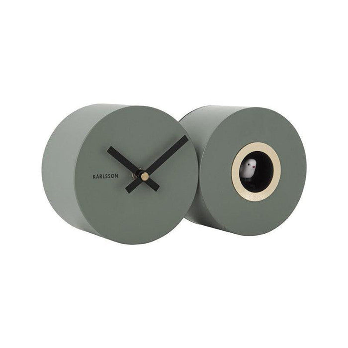 Karlsson Duo Cuckoo Wall Clock-Matt Jungle Green