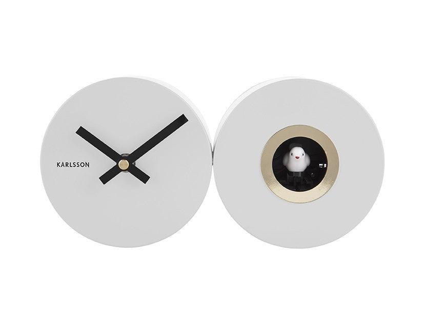 Karlsson Duo Cuckoo Wall Clock - White | {{ collection.title }}