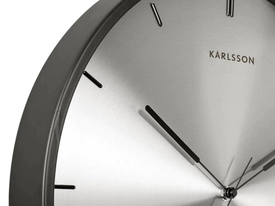 Karlsson 'FINESSE' Wall Clock - Nickel
