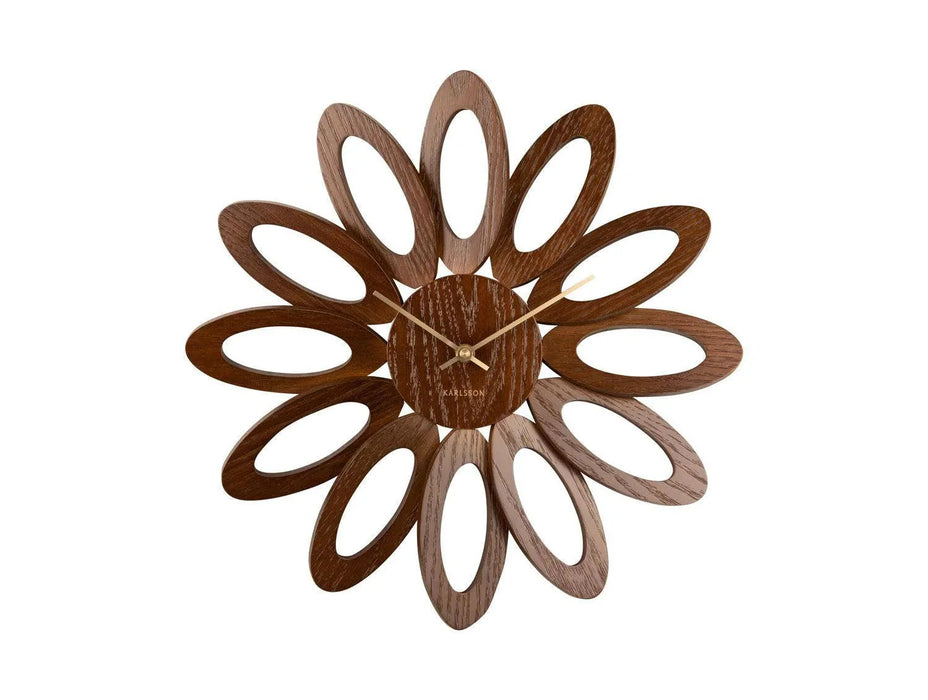Karlsson Fiore Wall Clock - Dark wood Veneer