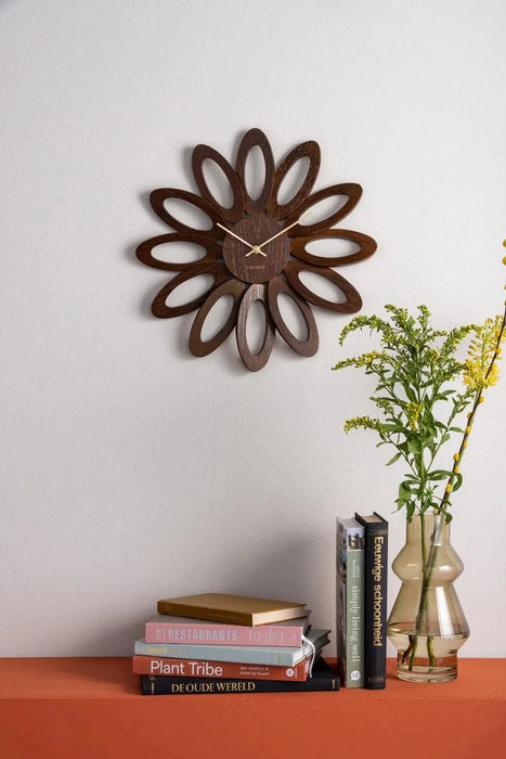 Karlsson Fiore Wall Clock - Dark wood Veneer