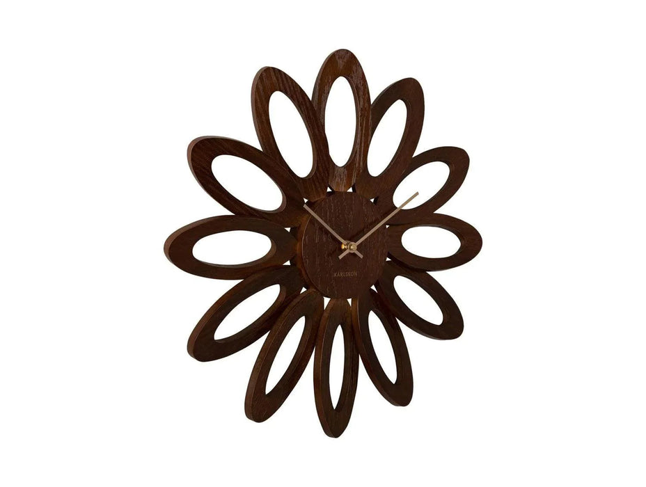 Karlsson Fiore Wall Clock - Dark wood Veneer