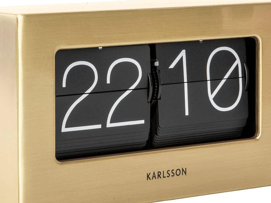 Karlsson Flip Boxed Clock - Gold Plated | {{ collection.title }}