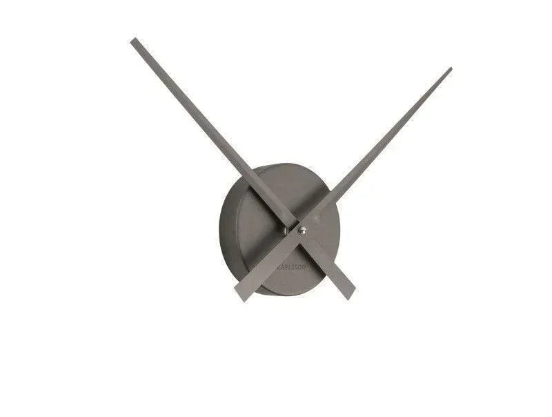 Karlsson Little Big Time Mini Wall Clock - Metallic Dark Grey - LemonSalt