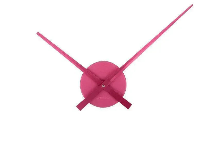 Karlsson Little Big Time Mini Wall Clock - Metallic Dark Pink - LemonSalt
