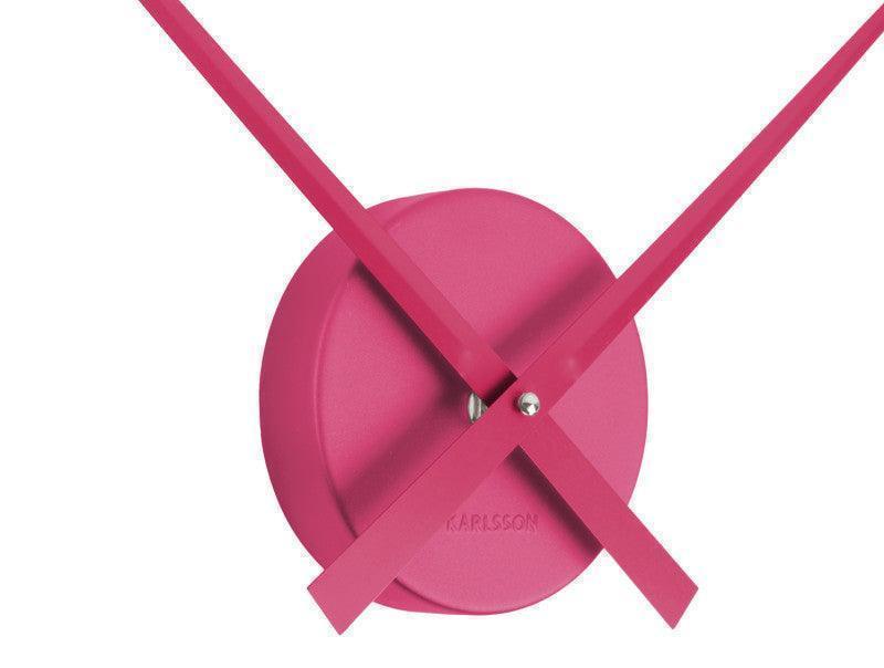 Karlsson Little Big Time Mini Wall Clock - Metallic Dark Pink - LemonSalt