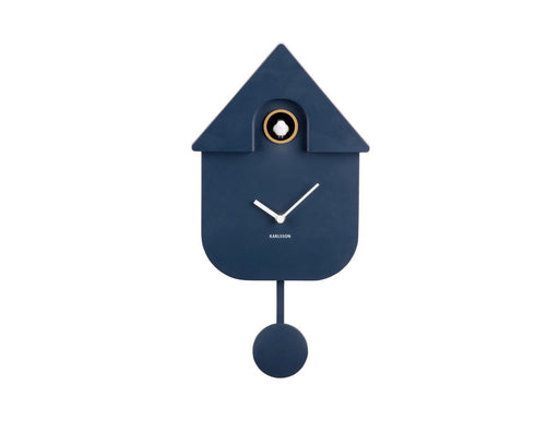 Karlsson Modern Cuckoo Wall Clock - Dark Blue - LemonSalt