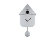 Karlsson Modern Cuckoo Wall Clock - Metallic Silver