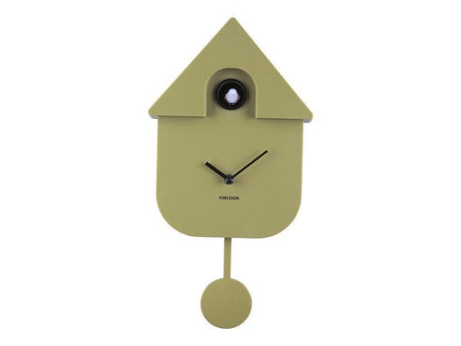 Karlsson Modern Cuckoo Wall Clock - Olive Green | {{ collection.title }}