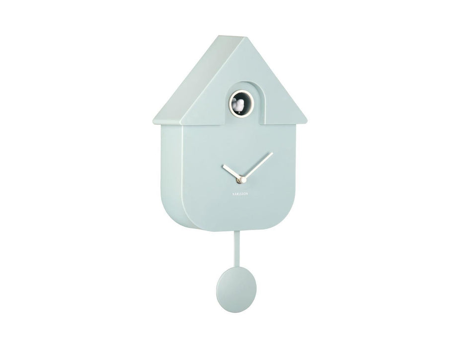 Karlsson Modern Cuckoo Wall Clock - Soft Blue