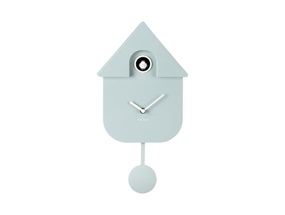Karlsson Modern Cuckoo Wall Clock - Soft Blue
