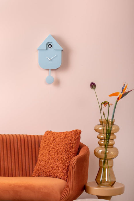 Karlsson Modern Cuckoo Wall Clock - Soft Blue