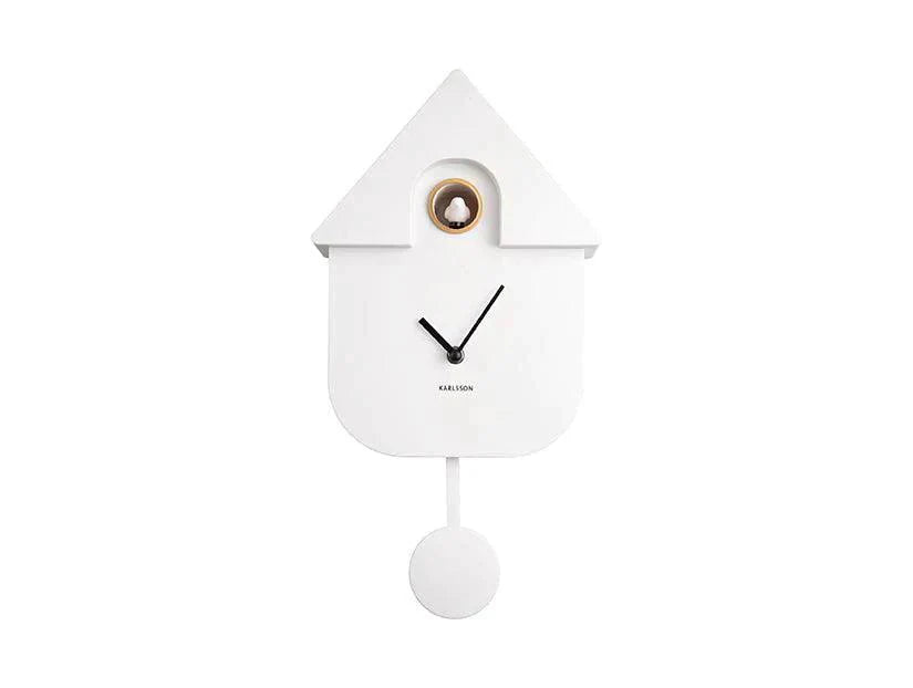 Karlsson Modern Cuckoo Wall Clock - White