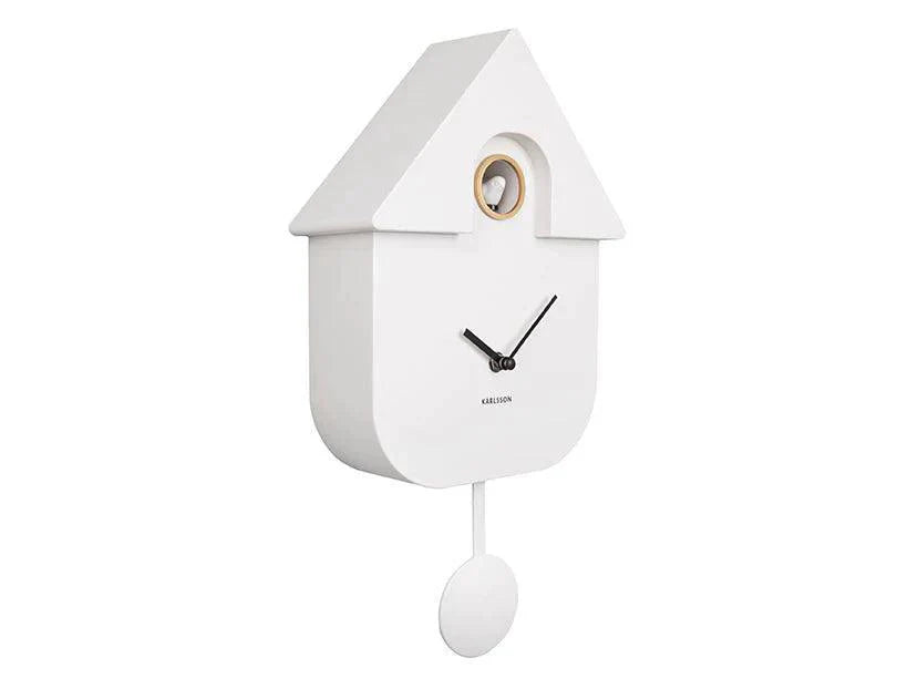 Karlsson Modern Cuckoo Wall Clock - White