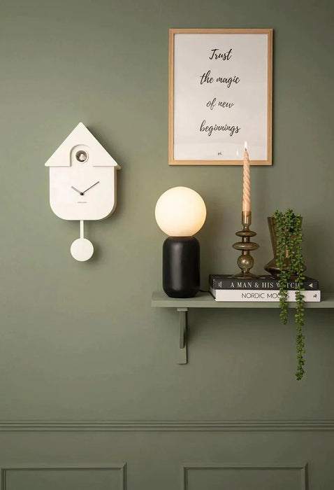 Karlsson Modern Cuckoo Wall Clock - White